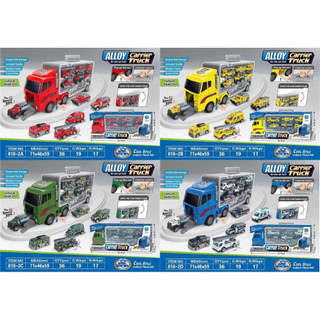 Bộ Xe Tải Mô Hình Hợp Kim - Xe Mini Đa Năng 6 Chiếc Cứu Hỏa, Cảnh Sát, Xây Dựng, Quân Đội | POPITOYS