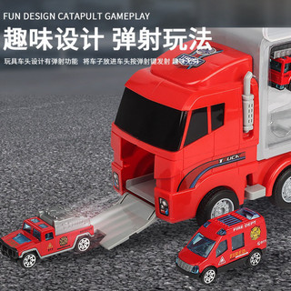 Bộ Xe Tải Mô Hình Hợp Kim - Xe Mini Đa Năng 6 Chiếc Cứu Hỏa, Cảnh Sát, Xây Dựng, Quân Đội | POPITOYS