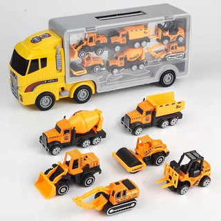 Bộ Xe Tải Mô Hình Hợp Kim - Xe Mini Đa Năng 6 Chiếc Cứu Hỏa, Cảnh Sát, Xây Dựng, Quân Đội | POPITOYS