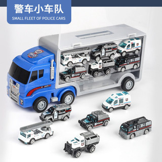 Bộ Xe Tải Mô Hình Hợp Kim - Xe Mini Đa Năng 6 Chiếc Cứu Hỏa, Cảnh Sát, Xây Dựng, Quân Đội | POPITOYS