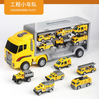 Bộ Xe Tải Mô Hình Hợp Kim - Xe Mini Đa Năng 6 Chiếc Cứu Hỏa, Cảnh Sát, Xây Dựng, Quân Đội | POPITOYS