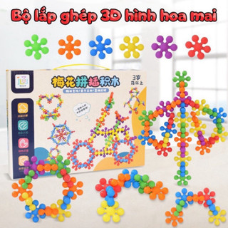 "Bộ Lắp Ghép 3D Hình Hoa Mai 200/400 Chi Tiết Dành Cho Trẻ – Kèm Sách Hướng Dẫn, Phát Triển Tư Duy & Kỹ Năng Khéo Tay"