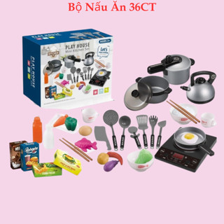 Bộ Đồ Chơi Nấu Ăn Dành Cho Trẻ Em 36 Chi Tiết Màu Bạc – Giúp Bé Phát Triển Kỹ Năng Nấu Nướng & Tư Duy Nhập Vai