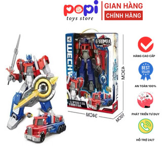 Robot Chơi Biến Hình Optimus 2in1 - Đồ Chơi Lắp Ráp Transformers Xe Thông Minh Dành Cho Trẻ Em - POPITOYS