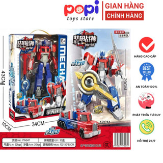 ```Đồ Chơi Biến Hình 2 Trong 1 - Xe Chuyển Thành Robot & Robot Chuyển Thành Xe Optimus - Giá Tốt Tại POPITOYS```
