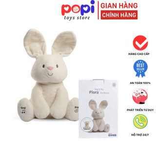 Thú Bông Ú Òa - Thỏ Trắng Có Nhạc Mềm Mại, Đồ Chơi Dễ Thương Cho Bé Yêu - Thương Hiệu POPITOYS.