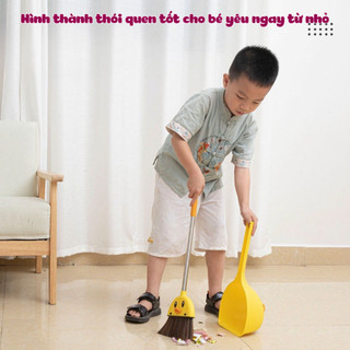 Bộ Đồ Chơi Vịt Vàng Hút Rác Cho Trẻ, Chổi Quét Nhà Dễ Dàng Tháo Lắp - Đồ Chơi Mini POPITOYS Cho Bé Yêu!