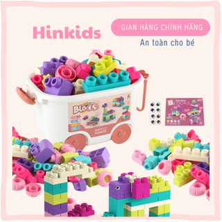 Đồ Chơi Xếp Hình 50 Chi Tiết Thông Minh An Toàn, Chất Liệu Nhựa Dẻo Có Hộp Đựng Tiện Lợi Cho Trẻ - POPITOYS