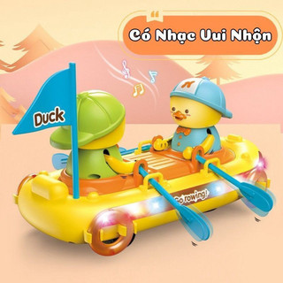 ```Đồ Chơi Vịt Leo Cầu Thang Cho Trẻ Em, Chèo Thuyền Kèm Nhạc Và Đèn, Phát Triển Vận Động, Thị Giác```