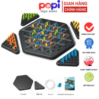 Cờ Liên Xích và Cờ Vua Tam Giác Dây Chun - Đồ Chơi Trẻ Em Phát Triển Trí Tuệ POPITOYS, Boardgame thú vị!
