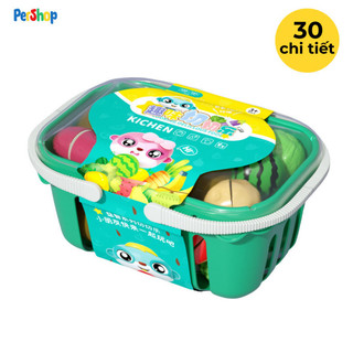 Đồ Chơi Cắt Hoa Quả và Rau Củ Bằng Nhựa ABS An Toàn Dành Cho Trẻ - Bộ Giỏ Cắt Trái Cây POPITOYS