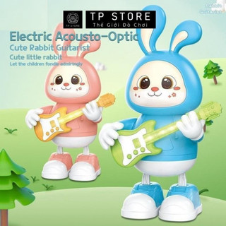 Sản phẩm Thỏ Đánh Đàn Guitar Đèn LED, Phát Nhạc Vui Nhộn Cho Trẻ Em - Thỏ Nhún Nhảy Giải Trí - POPITOYS