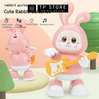 Sản phẩm Thỏ Đánh Đàn Guitar Đèn LED, Phát Nhạc Vui Nhộn Cho Trẻ Em - Thỏ Nhún Nhảy Giải Trí - POPITOYS