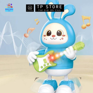 Sản phẩm Thỏ Đánh Đàn Guitar Đèn LED, Phát Nhạc Vui Nhộn Cho Trẻ Em - Thỏ Nhún Nhảy Giải Trí - POPITOYS