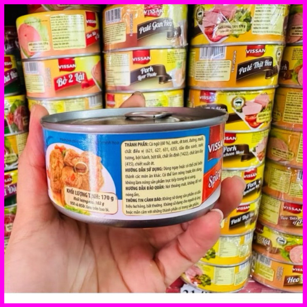 [Combo 3 Hộp] Cá Ngừ Xốt Cay Vissan 170g – Chính Hãng Date 2028 Ăn Liền Tiện Lợi