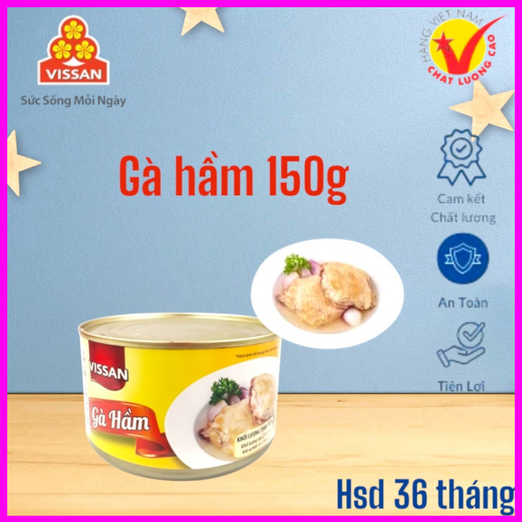 [Combo 5 Hộp] Gà Hầm Vissan – Date 2028, HSD 36 Tháng, Ăn Liền Tiện Lợi