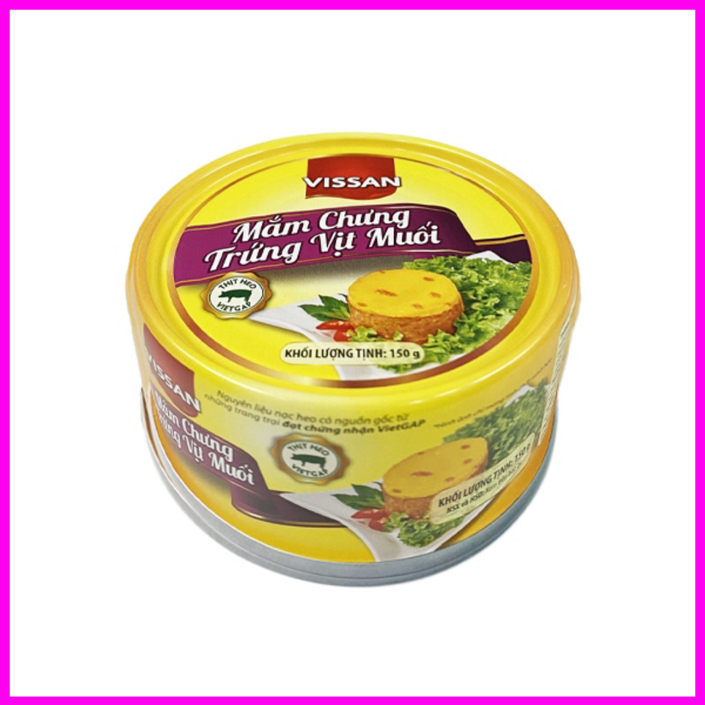 [Combo 5 Hộp] Mắm Chưng Trứng Vịt Muối Vissan 150g – Chính Hãng Date 2028, HSD 36 Tháng, Ăn Liền Tiện Lợi
