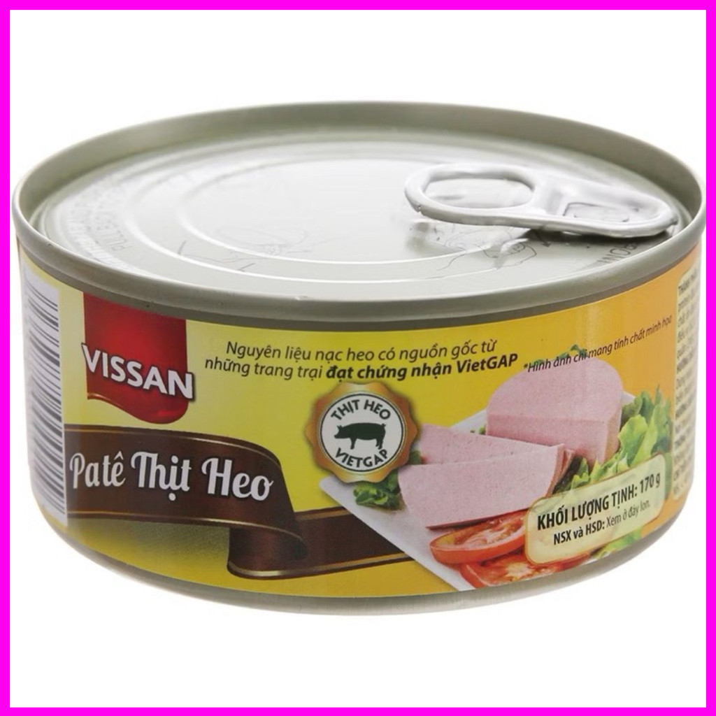 [Combo 5 Hộp] Patê Thịt Heo Vissan Lonin 170g – Chính Hãng Date 2029 Ăn Liền Tiện Lợi