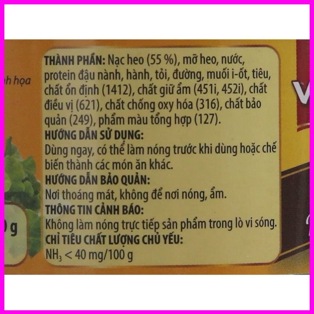 [Combo 5 Hộp] Patê Thịt Heo Vissan Lonin 170g – Chính Hãng Date 2029 Ăn Liền Tiện Lợi