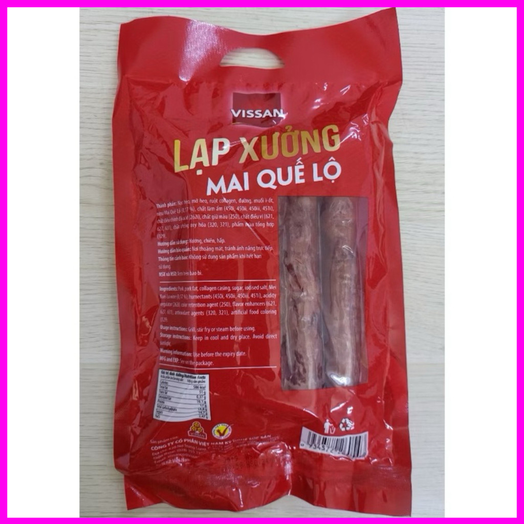 1KG Lạp Xưởng Vissan Mai Quế Lộ – Chính Hãng, Date Mới – HSD Dài 7 Tháng