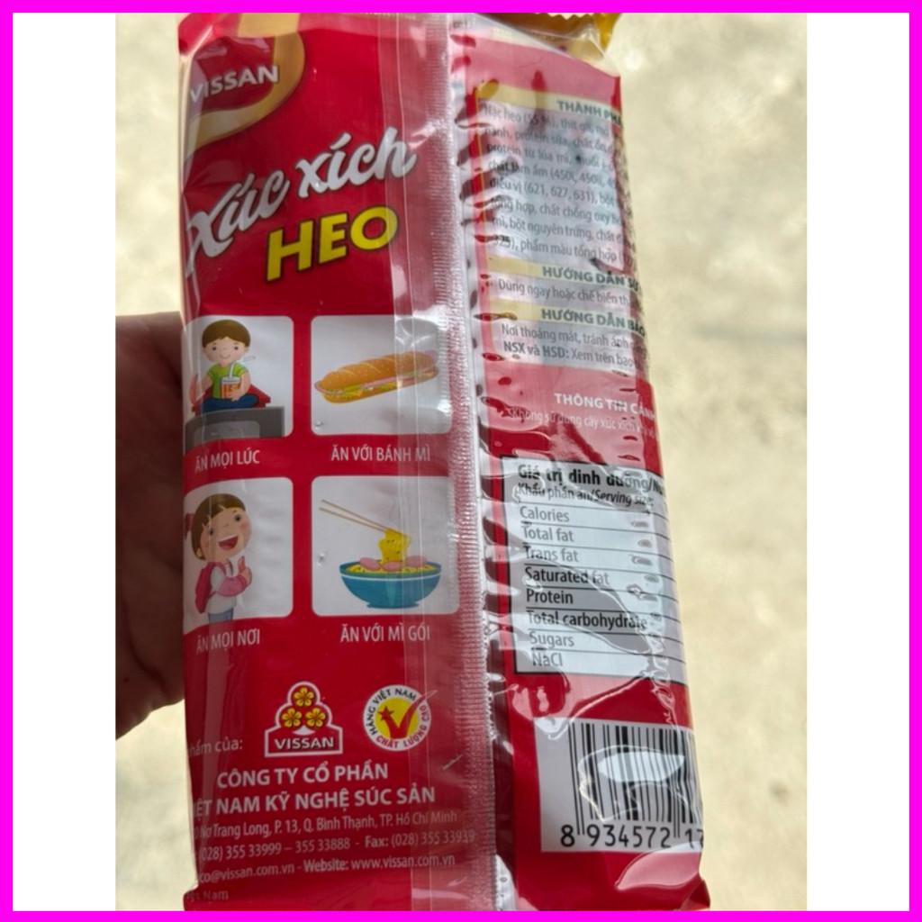 [Combo 3 gói] Xúc Xích Tiệt Trùng Vissan – 4 Cây 70g, 280g gói  – Ăn Liền Ngon