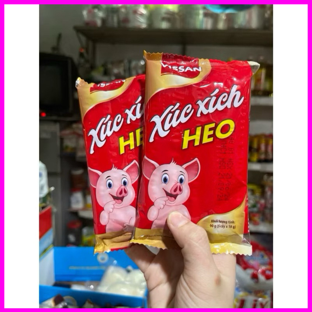 [Combo 10 gói] Xúc Xích Vissan Heo Gói 90g – 5 Cây x 18g – Ăn Liền Ngon – Hàng Chính Hãng
