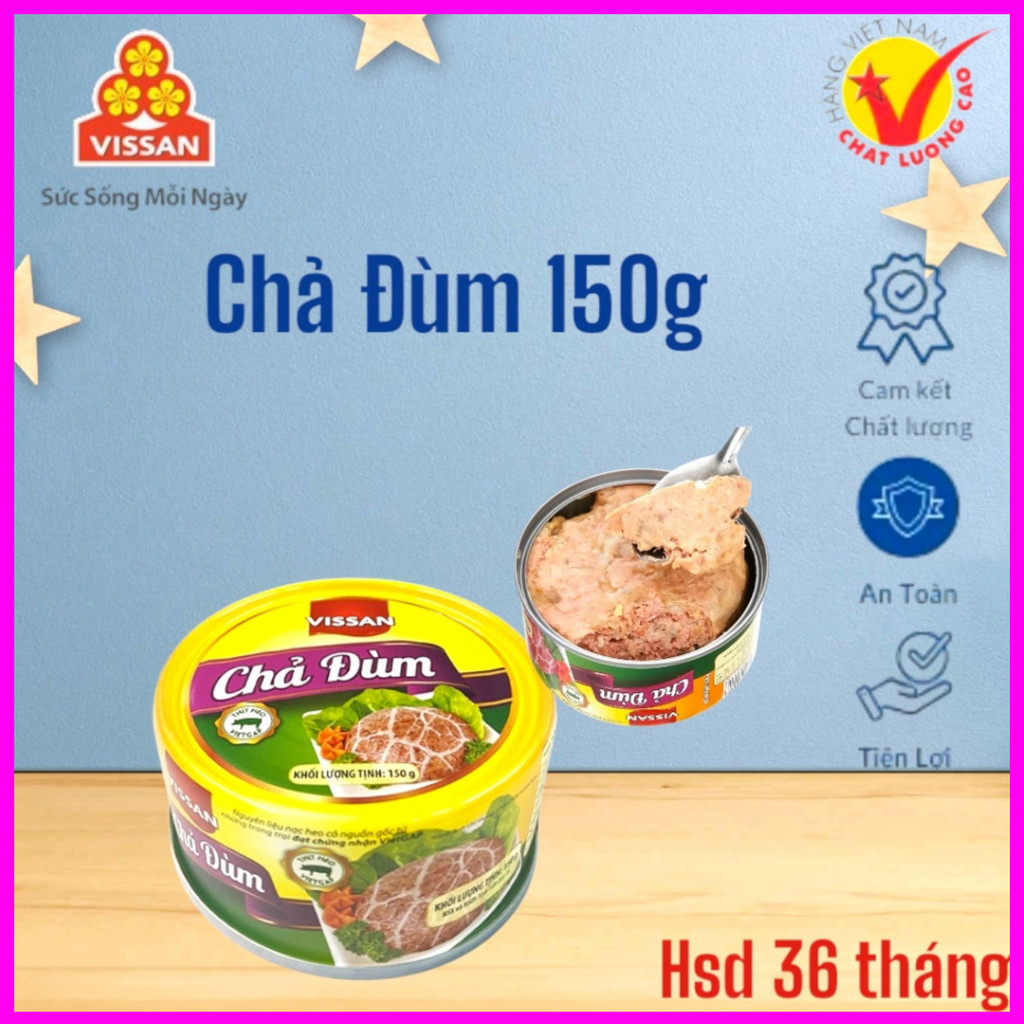 [Combo 5 Hộp] Chả Đùm Vissan – Date 2028, HSD 36 Tháng, Ăn Liền Tiện Lợi