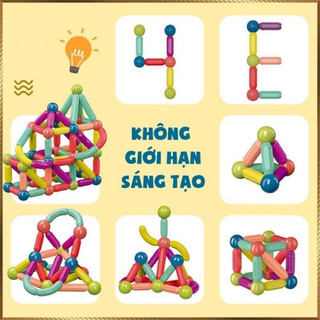 Bộ Đồ Chơi Xếp Hình Nam Châm 64, 72 Chi Tiết – An Toàn và Thông Minh Giúp Bé Phát Triển Tư Duy Sáng Tạo.