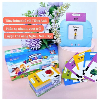 Máy Đọc Thẻ Flashcard Song Ngữ Anh-Việt 224 Từ, 510 Vocab, Hỗ Trợ Tiếng Anh và Tiếng Việt cho Trẻ Em