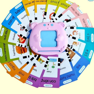 Máy Đọc Thẻ Flashcard Song Ngữ Anh-Việt 224 Từ, 510 Vocab, Hỗ Trợ Tiếng Anh và Tiếng Việt cho Trẻ Em