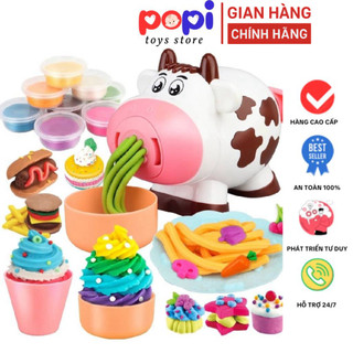 Đồ Chơi Đất Nặn Tạo Hình Khuôn Bò Sữa Ngộ Nghĩnh – Phát Triển Sáng Tạo Cho Bé từ POPITOYS