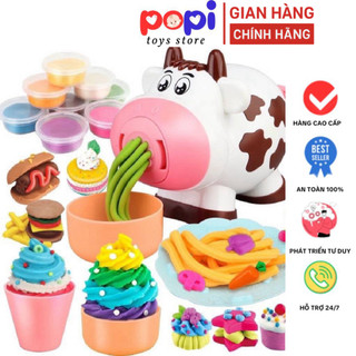 Đất Nặn An Toàn Cho Trẻ Em - Bộ Đồ Chơi Tạo Hình Bò Sữa Ngộ Nghĩnh Giúp Bé Khám Phá - POPITOYS
