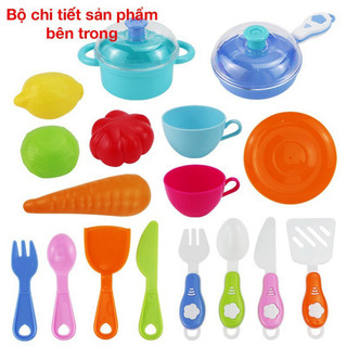 Bộ Đồ Chơi Nấu Ăn Dành Cho Trẻ Em – 23 Món Kèm Vali Tiện Lợi, An Toàn Và Bền - Hàng Chính Hãng POPITOYS