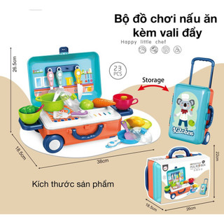 Bộ Đồ Chơi Nấu Ăn Dành Cho Trẻ Em – 23 Món Kèm Vali Tiện Lợi, An Toàn Và Bền - Hàng Chính Hãng POPITOYS