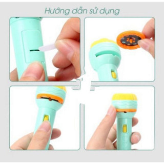```Đèn Pin Chiếu Hình Động Vật Cho Trẻ Em - 80 Hình Ảnh Chất Lượng Giúp Phát Triển Não Bộ - POPITOYS```