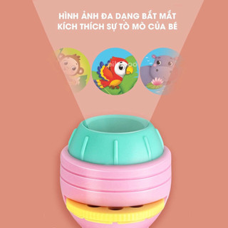 Đèn Pin Chiếu Hình Độc Đáo - 80 Hình Khác Nhau (10 Thẻ) Cho Bé Kèm Hộp - Đèn Chiếu Chủ Đề POPITOYS