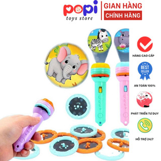 Đèn Pin Hình Chiếu Cho Trẻ Em – 80 Hình Ảnh Về Động Vật, Trái Cây, Phương Tiện Giúp Phát Triển Tư Duy – POPITOYS