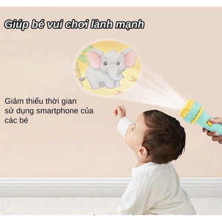 Đèn Pin Hình Chiếu Cho Trẻ Em – 80 Hình Ảnh Về Động Vật, Trái Cây, Phương Tiện Giúp Phát Triển Tư Duy – POPITOYS