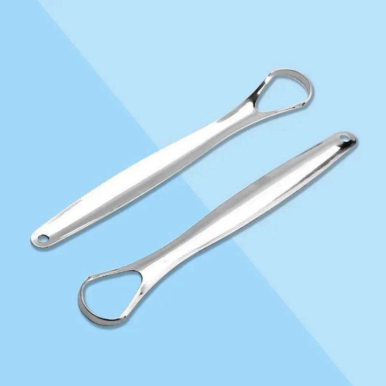 Dụng Cụ Vệ Sinh Lưỡi Bằng Inox Cao Cấp Cây Cạo Lưỡi Làm Sạch Loại Bỏ Hôi Miệng giadungtienich5k