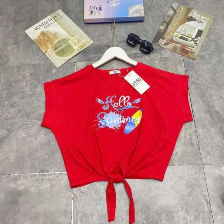 Áo nhóm du lịch,áo chất cotton mềm mịn mát,áo đội nhóm ,áo tay hến cột dây trẻ xinh Hello.