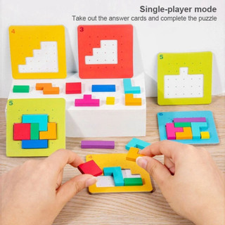 ```Bộ Xếp Hình 3D Tetris Đối Kháng Mamikids - Đồ Chơi Thí Nghiệm Tư Duy Thông Minh cho Trẻ Em - POPITOYS```