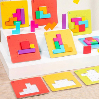 ```Bộ Xếp Hình 3D Tetris Đối Kháng Mamikids - Đồ Chơi Thí Nghiệm Tư Duy Thông Minh cho Trẻ Em - POPITOYS```