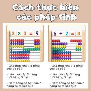 Bộ Đồ Chơi Trí Tuệ Bảng Tính Thông Minh kèm 100 Thẻ Số và 100 Que Tính giúp bé phát triển tư duy GO91