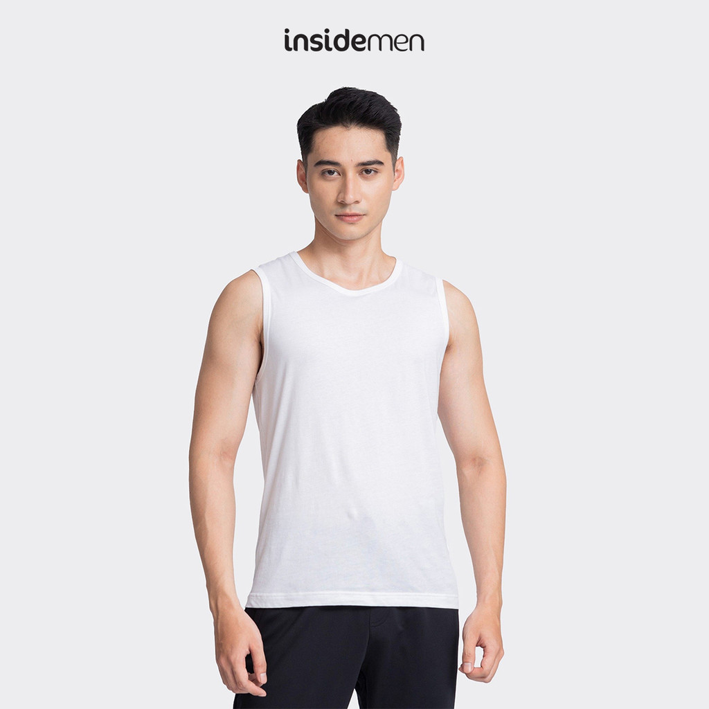 Combo 3 Áo Lót Nam Ba Lỗ Insidemen Mặc Trong Mát Mẻ Cotton Thoáng Khí Thấm Hút ITL001EDP03