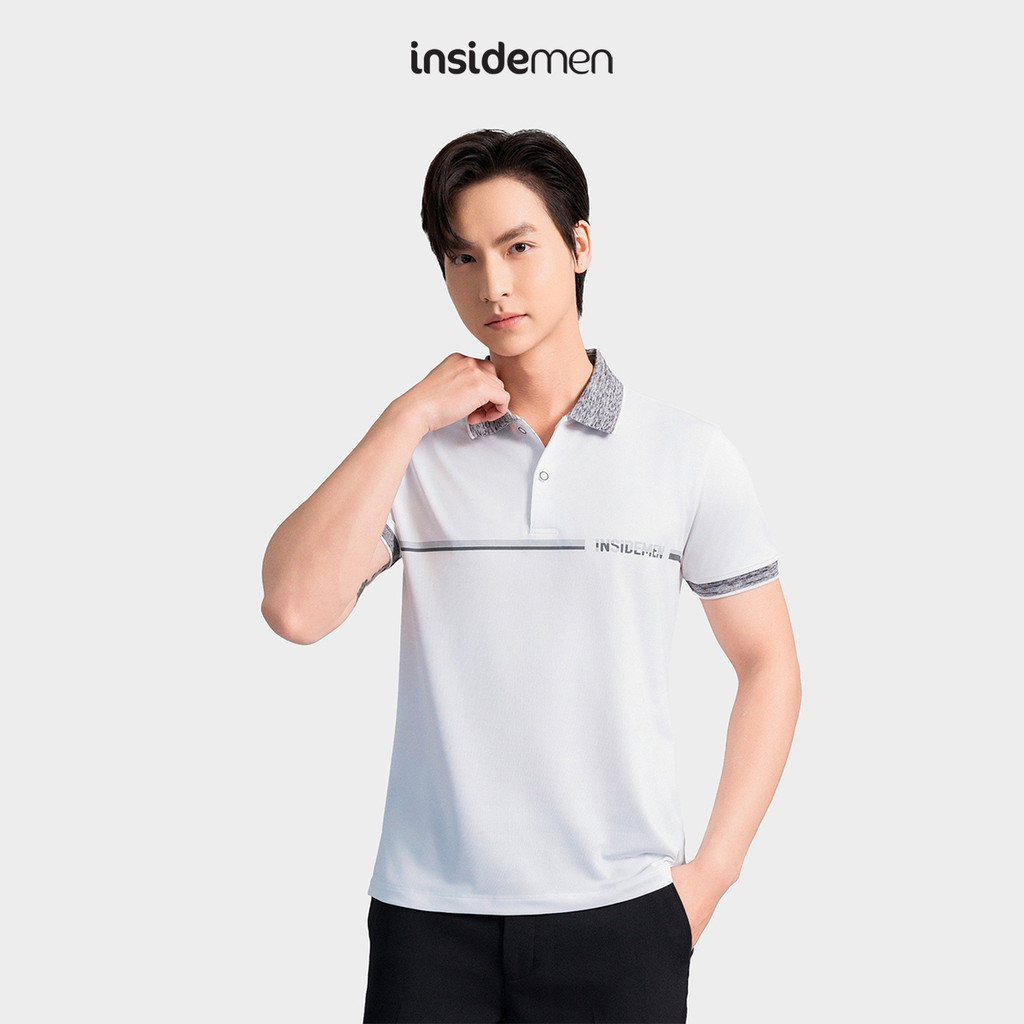 Insidemen Áo Polo Nam Slim Fit Phong cách hiện đại trẻ trung IPS127AS2