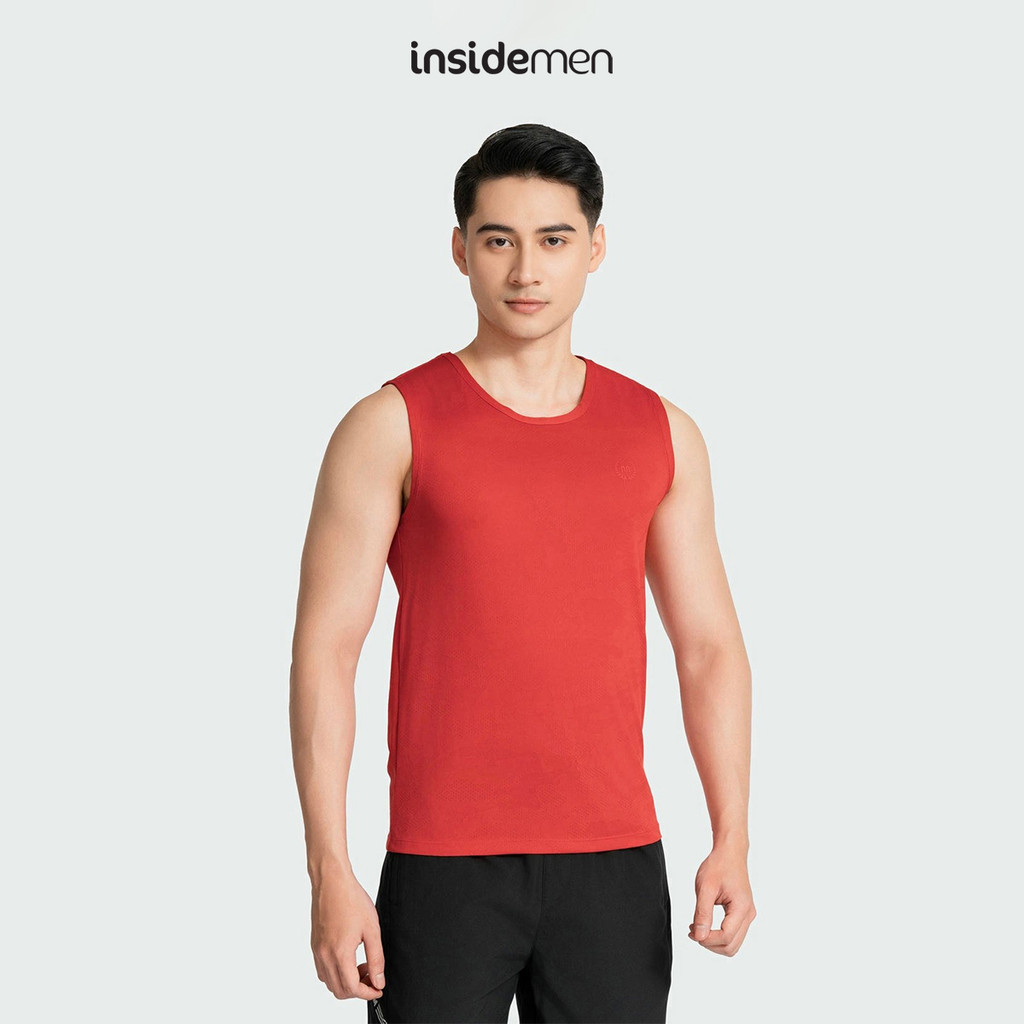 Áo thun sát nách nam cổ tròn 100% POLYESTER Insidemen 6TL003AZ