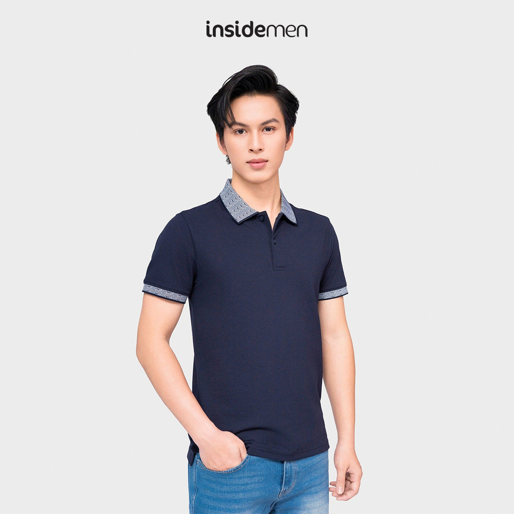 Áo Polo Nam Tay Ngắn Insidemen Slim Fit ôm vừa vặn co giãn nhẹ IPS228AS0
