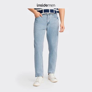Quần bò nam INSIDEMEN dáng cropped năng động, trẻ trung, phong cách IJN0430Z