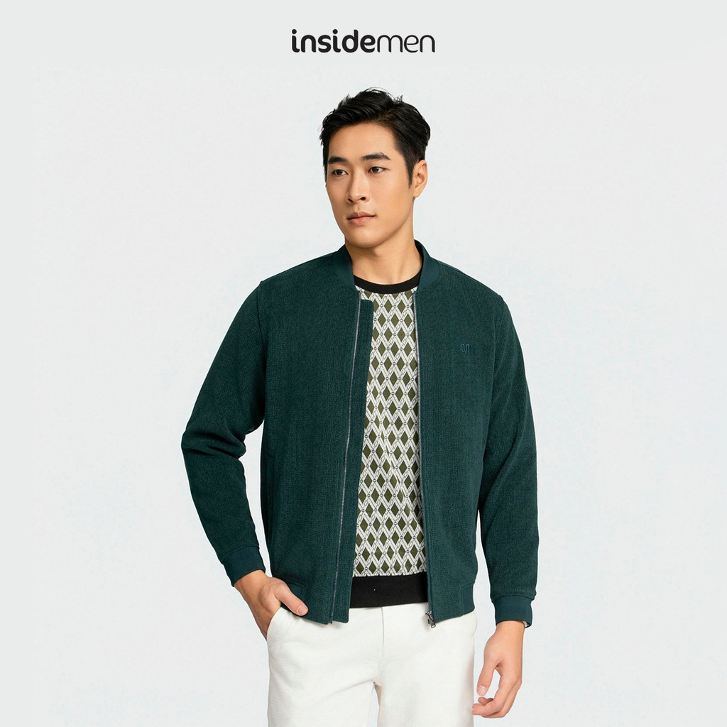 Áo Khoác Nhung Hai Lớp giữ ấm Nam INSIDEMEN Lịch Sự Sang Trọng nhiều màu sắcIJK051BZ