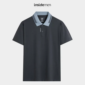 Áo Polo Nam Tay Ngắn Regular Fit INSIDEMEN Thoáng Khí Co Giãn IPS225AS0